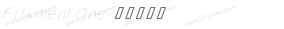 Filament One字体转换
